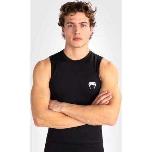 Męska koszulka bez rękawów Venum Contender Rashguard, czarno-biała