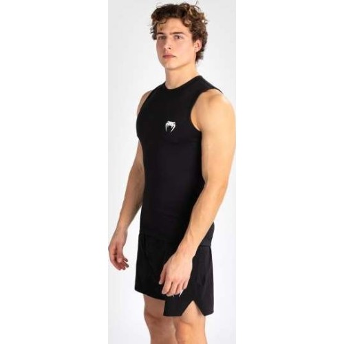 Męska koszulka bez rękawów Venum Contender Rashguard, czarno-biała