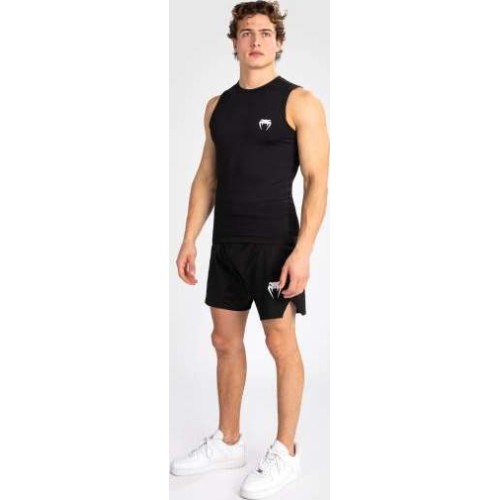 Męska koszulka bez rękawów Venum Contender Rashguard, czarno-biała