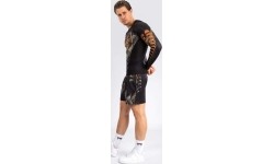 Męski rashguard Venum Tiger z długim rękawem, czarny/neonowy pomarańczowy