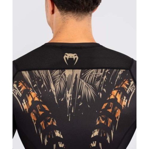Męski rashguard Venum Tiger z długim rękawem, czarny/neonowy pomarańczowy