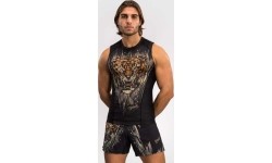 Venum Tiger męska koszulka rashguard bez rękawów - czarny/neonowy pomarańczowy