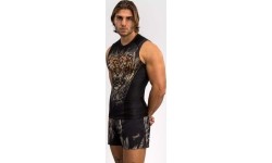 Venum Tiger męska koszulka rashguard bez rękawów - czarny/neonowy pomarańczowy