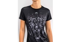 Koszulka damska Venum Tiger Dry Tech, czarno-srebrna