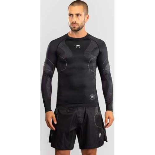 Rashguard z długim rękawem Venum Nexus, czarno-srebrny