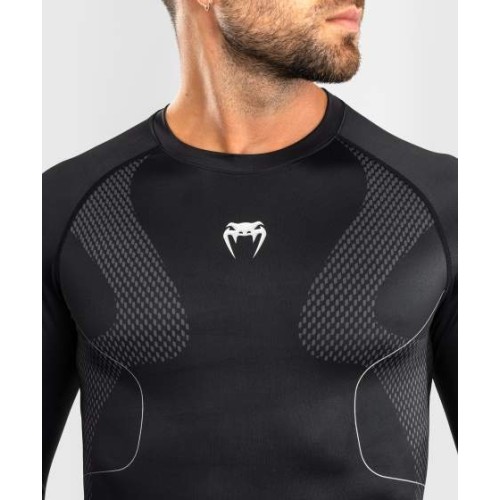 Rashguard z długim rękawem Venum Nexus, czarno-srebrny