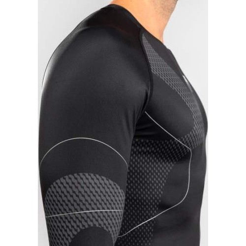 Rashguard z długim rękawem Venum Nexus, czarno-srebrny