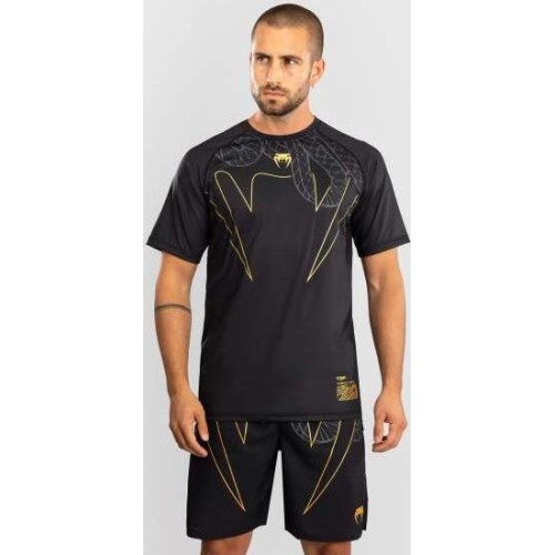 Koszulka Venum Serpenti Dry Tech, czarny/srebrny/złoty