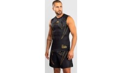 Koszulka rashguard bez rękawów Venum Serpenti, czarny/srebrny/złoty