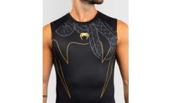 Koszulka rashguard bez rękawów Venum Serpenti, czarny/srebrny/złoty