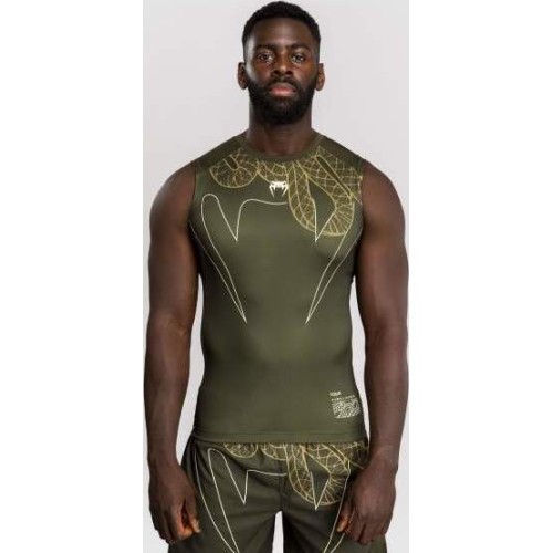 Koszulka rashguard bez rękawów Venum Serpenti, khaki/brąz/kość słoniowa