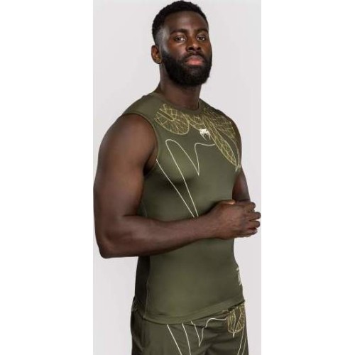 Koszulka rashguard bez rękawów Venum Serpenti, khaki/brąz/kość słoniowa
