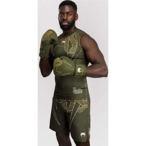 Koszulka rashguard bez rękawów Venum Serpenti, khaki/brąz/kość słoniowa