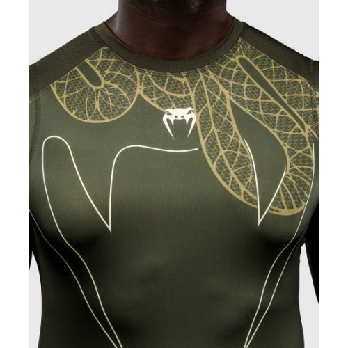Koszulka rashguard bez rękawów Venum Serpenti, khaki/brąz/kość słoniowa