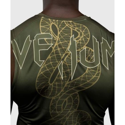 Koszulka rashguard bez rękawów Venum Serpenti, khaki/brąz/kość słoniowa