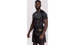 Rashguard z krótkim rękawem Venum Serpenti – czarny/srebrny/złoty
