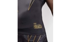 Rashguard z krótkim rękawem Venum Serpenti – czarny/srebrny/złoty