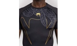 Rashguard z krótkim rękawem Venum Serpenti – czarny/srebrny/złoty