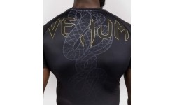 Rashguard z krótkim rękawem Venum Serpenti – czarny/srebrny/złoty