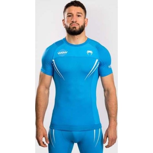 Koszulka Rashguard Venum x WOW FC z krótkim rękawem – Pacific Blue