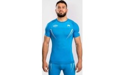Koszulka Rashguard Venum x WOW FC z krótkim rękawem – Pacific Blue