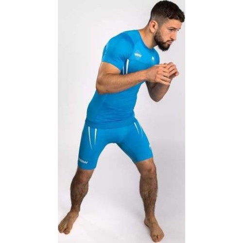 Koszulka Rashguard Venum x WOW FC z krótkim rękawem – Pacific Blue