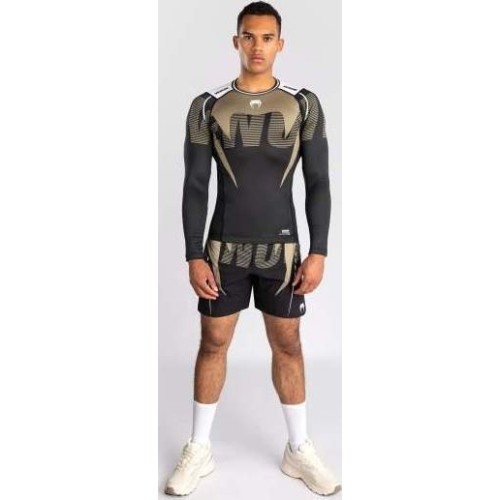 Rashguard z długim rękawem Venum Adrenaline - czarny/piaskowy