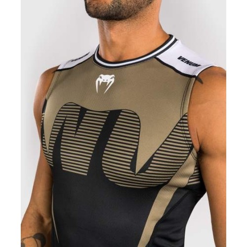 Rashguard bez rękawów Venum Adrenaline, czarno-piaskowy