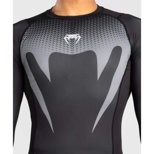 Venum No Gi rashguard, czarny/srebrnoszary