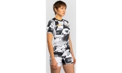 Damska koszulka rashguard UFC Zenith by Venum Fight Week Performance z krótkim rękawem, biała
