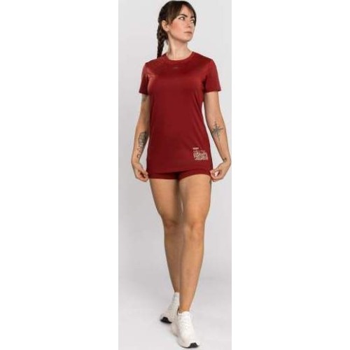 Damski t-shirt Venum Serpenti Dry-Tech, bordowo-kremowy