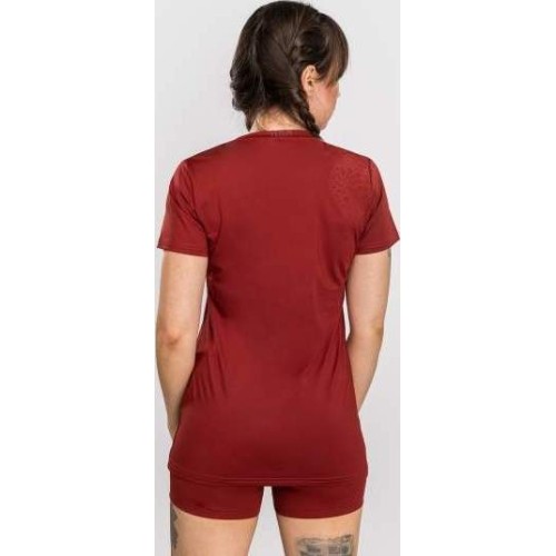 Damski t-shirt Venum Serpenti Dry-Tech, bordowo-kremowy