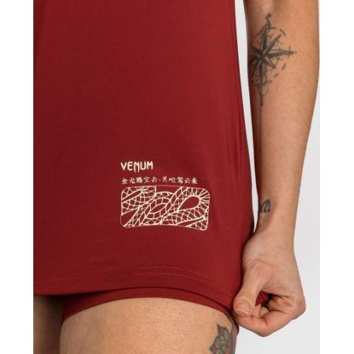 Damski t-shirt Venum Serpenti Dry-Tech, bordowo-kremowy