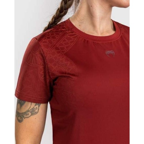 Damski t-shirt Venum Serpenti Dry-Tech, bordowo-kremowy