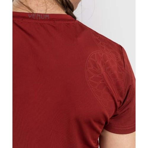 Damski t-shirt Venum Serpenti Dry-Tech, bordowo-kremowy