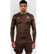 Rashguard z długim rękawem Venum x Roger Gracie Academy – ciemnobrązowy
