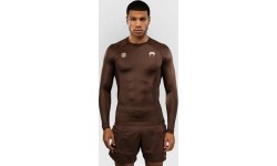 Rashguard z długim rękawem Venum x Roger Gracie Academy – ciemnobrązowy