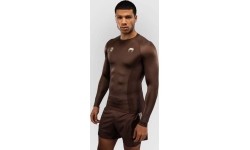 Rashguard z długim rękawem Venum x Roger Gracie Academy – ciemnobrązowy