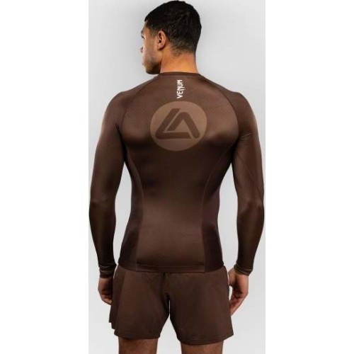 Rashguard z długim rękawem Venum x Roger Gracie Academy – ciemnobrązowy