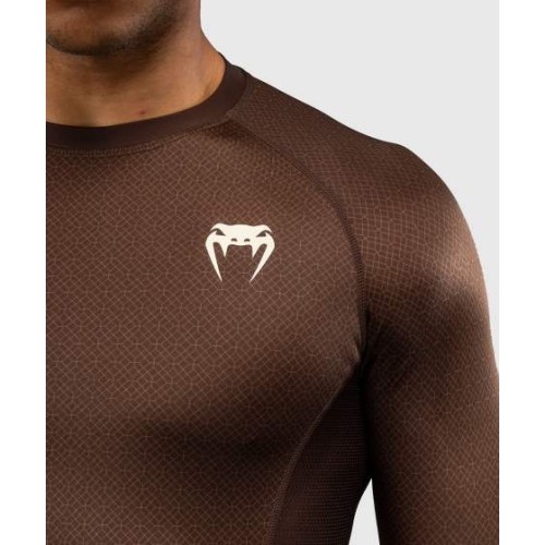 Rashguard z długim rękawem Venum x Roger Gracie Academy – ciemnobrązowy