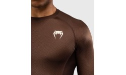 Rashguard z długim rękawem Venum x Roger Gracie Academy – ciemnobrązowy