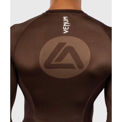 Rashguard z długim rękawem Venum x Roger Gracie Academy – ciemnobrązowy