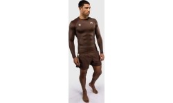 Rashguard z długim rękawem Venum x Roger Gracie Academy – ciemnobrązowy