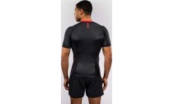 Rashguard Venum x Roger Gracie Signature z krótkim rękawem, czarno-czerwony