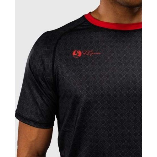 Koszulka Venum x Roger Gracie Signature Dry Tech - czarno-czerwona