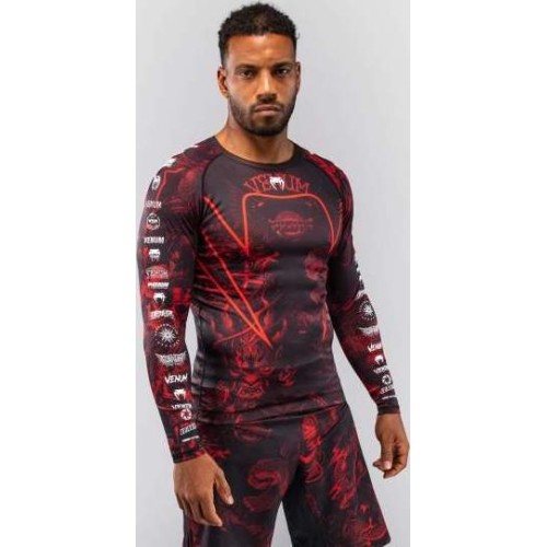 Rashguard z długim rękawem Venum 20th Anniversary, czarny/czerwony