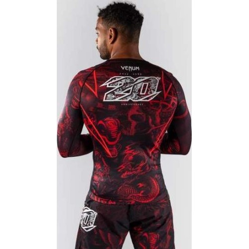 Rashguard z długim rękawem Venum 20th Anniversary, czarny/czerwony