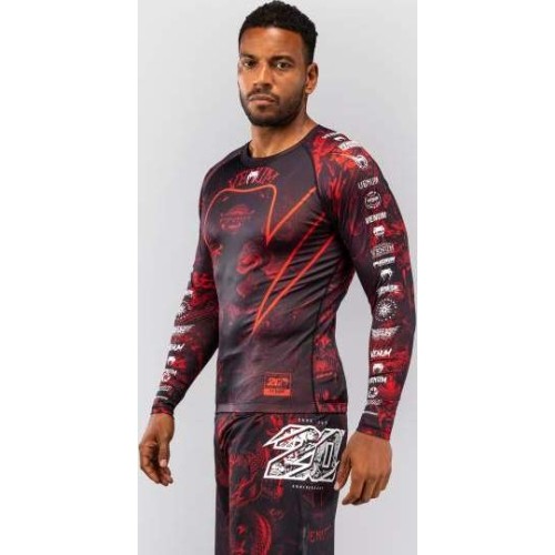Rashguard z długim rękawem Venum 20th Anniversary, czarny/czerwony