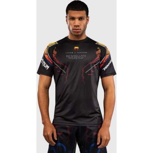 Koszulka Venum x TEKKEN 8 Dry-Tech Yoshimitsu, czarno-pomarańczowa