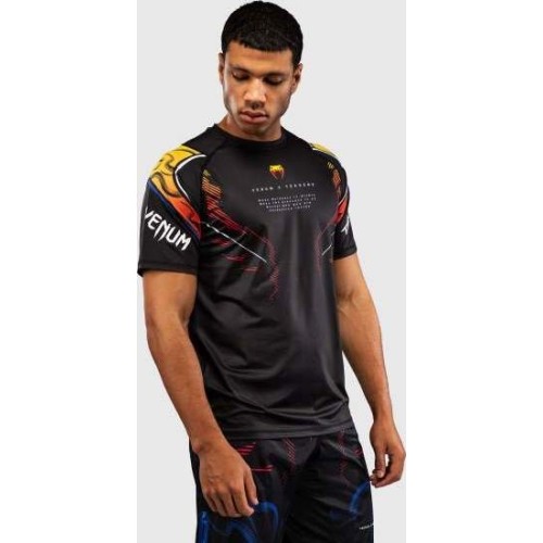 Koszulka Venum x TEKKEN 8 Dry-Tech Yoshimitsu, czarno-pomarańczowa